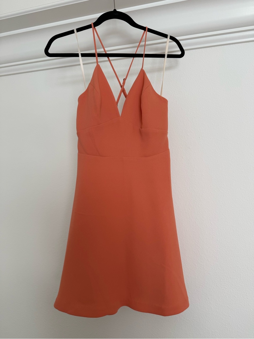 BCBGeneration Coral Spaghetti Strap V-Neck Mini Dress